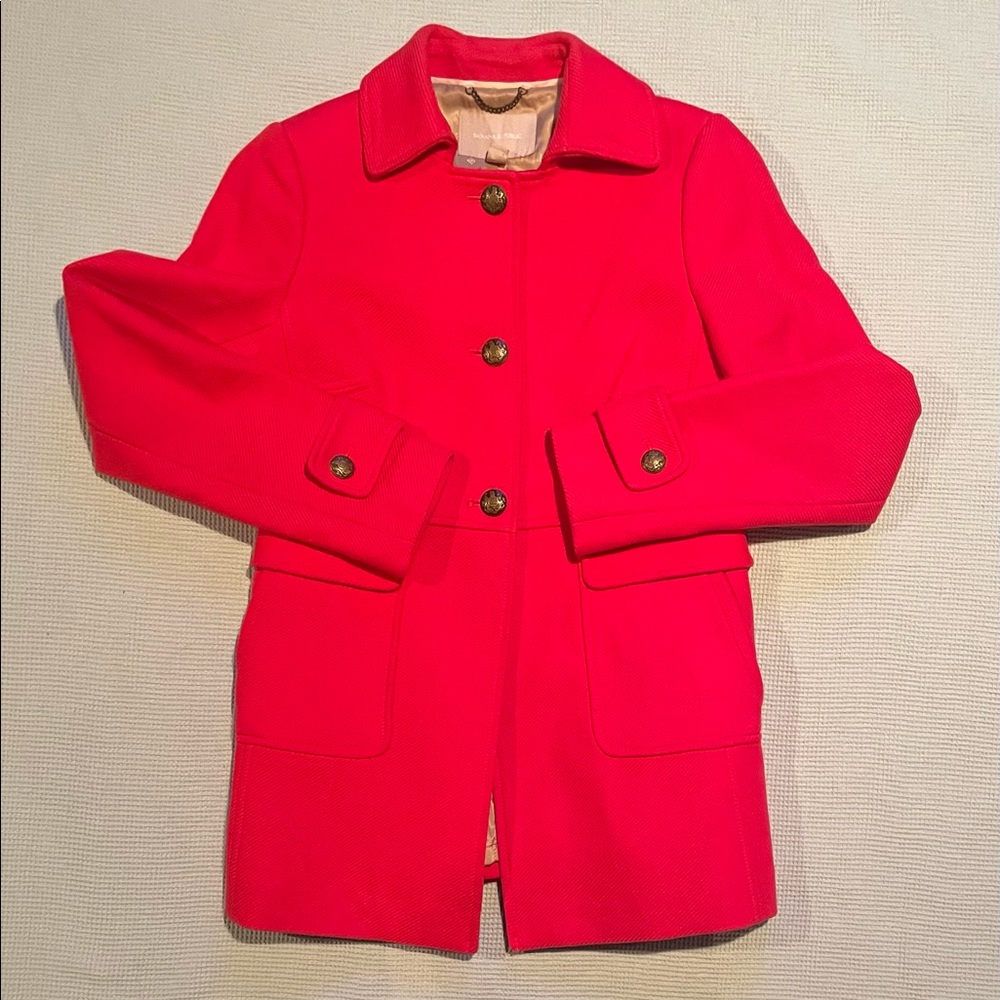 Women’s Banana Republic Pink Pattern Pea Coat